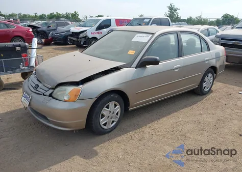 2003 Honda Civic Lx z USA, uszkodzony, nr VIN 2HGES16563H562592